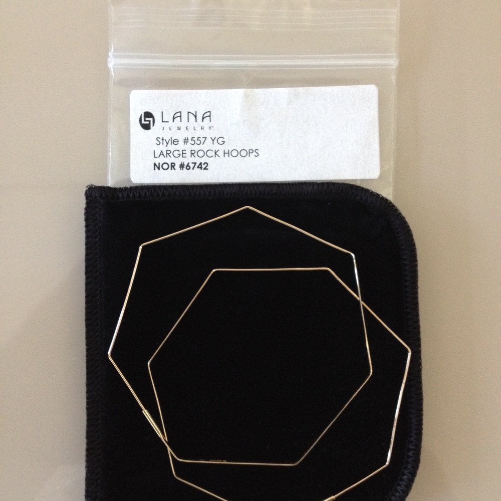 Lana 14 K Gold Geometric Hoops